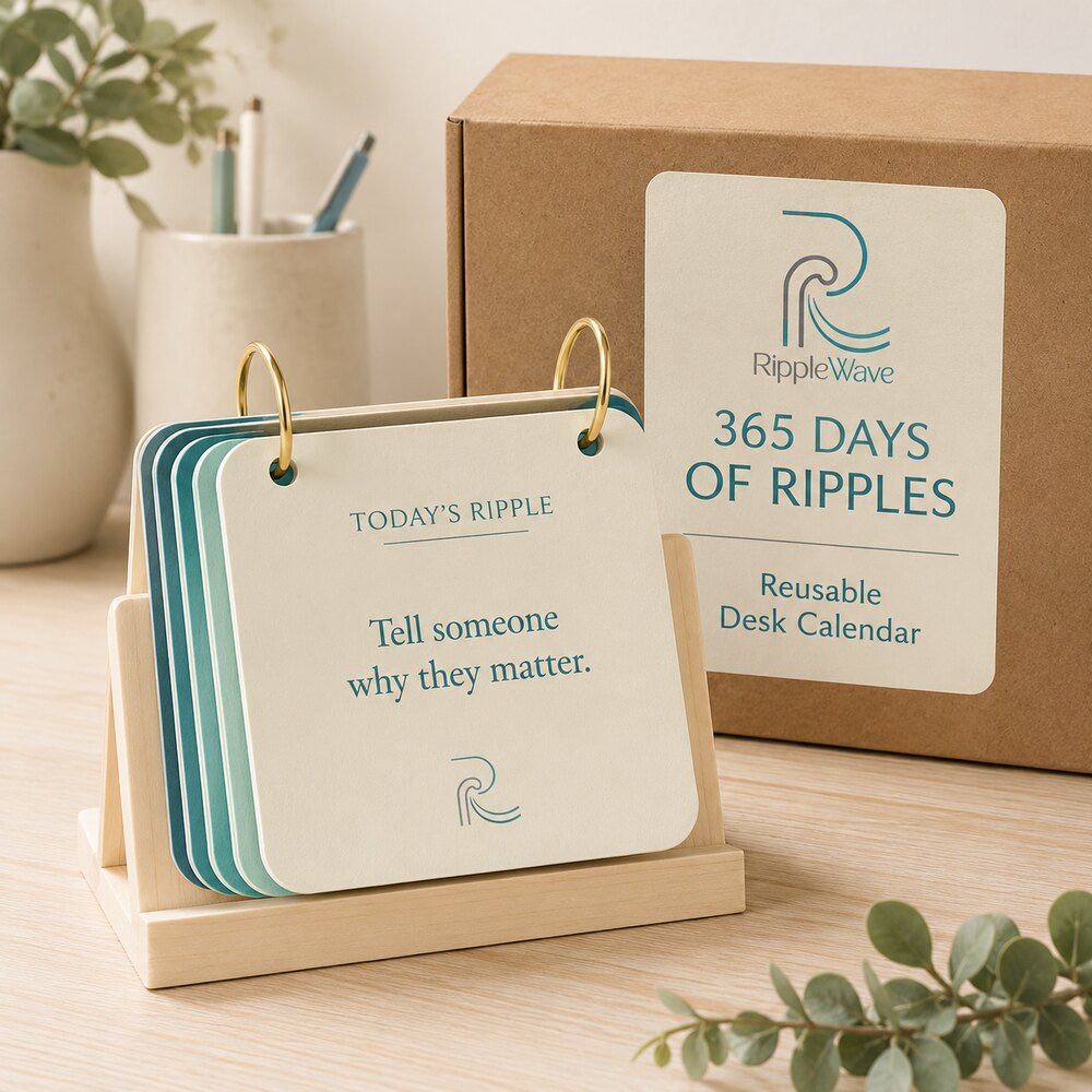 365 Days of Ripples — reusable desk calendar