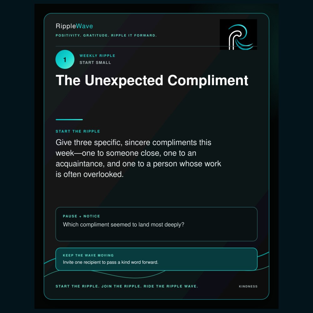 52 Weekly Ripples Deck — a year of weekly kindness cards