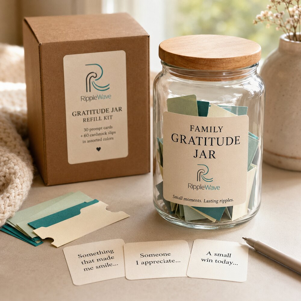 Gratitude Jar Refill Kit — extra colored slips and fresh prompt cards
