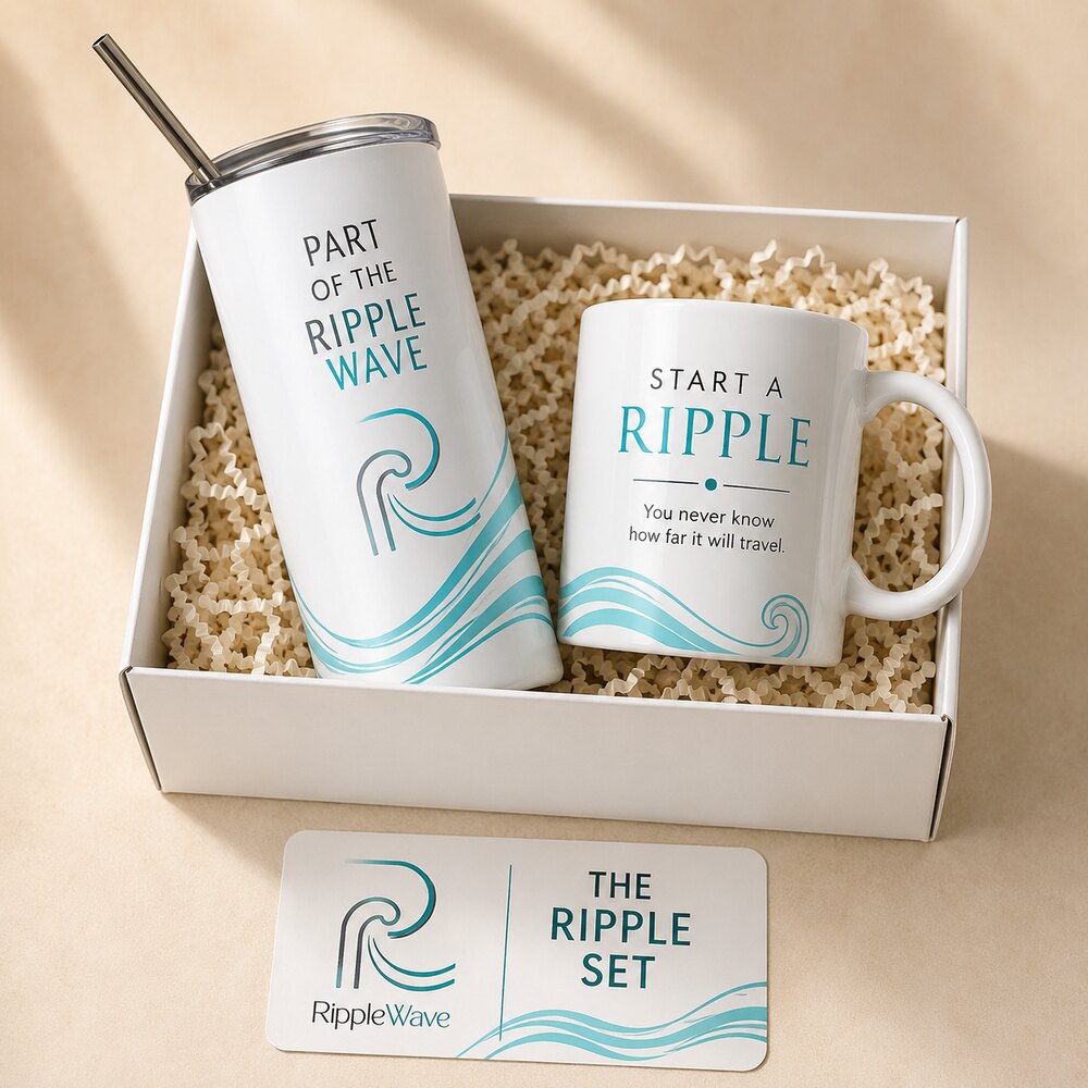 The Ripple Set — matching tumbler and mug